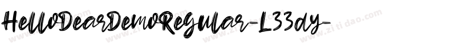 HelloDearDemoRegular-L33dy字体转换