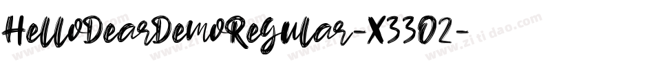 HelloDearDemoRegular-X33O2字体转换
