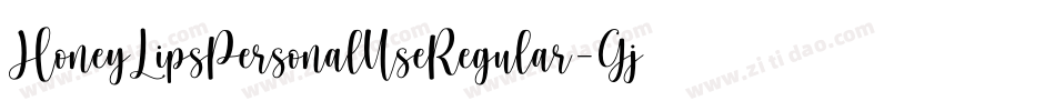 HoneyLipsPersonalUseRegular-GjBa字体转换