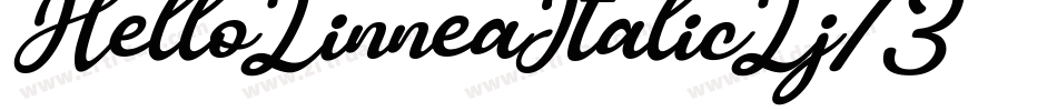 HelloLinneaItalic-Lj73字体转换
