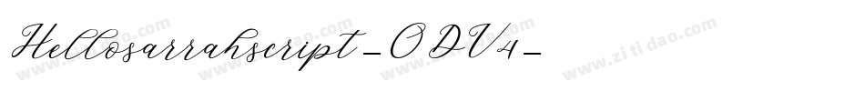 Hellosarrahscript-ODV4字体转换
