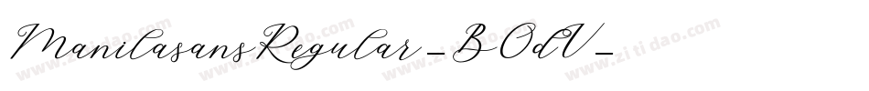 ManilasansRegular-BOdV字体转换