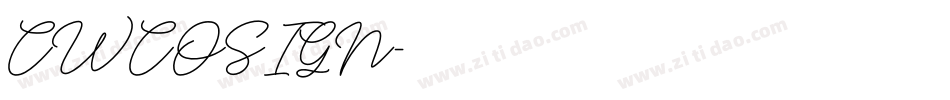 CWCOSIGN字体转换