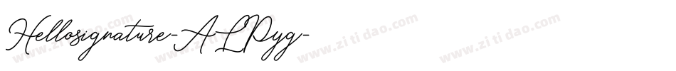 Hellosignature-ALPyg字体转换