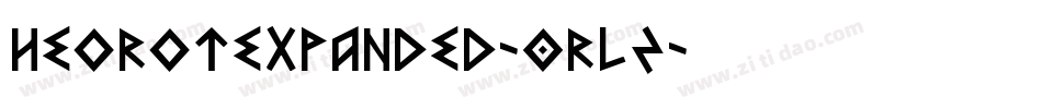 HeorotExpanded-0RLz字体转换