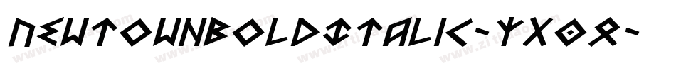 NewtownBoldItalic-YX0q字体转换