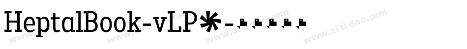 HeptalBook-vLP9字体转换