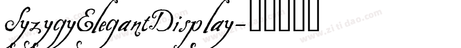 SyzygyElegantDisplay字体转换