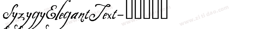 SyzygyElegantText字体转换