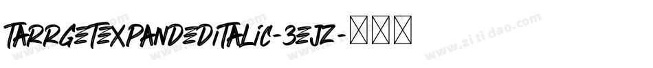 TarrgetExpandedItalic-3EjZ字体转换