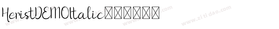 HeristDEMOItalic字体转换