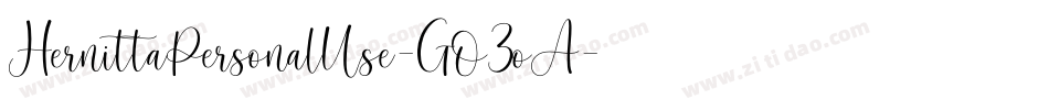 HernittaPersonalUse-GO3oA字体转换