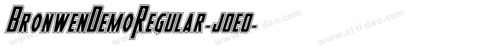 BronwenDemoRegular-j0e0字体转换