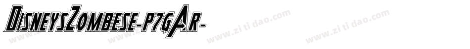 DisneysZombese-p7gAr字体转换