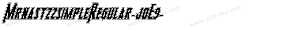 MrnastzzsimpleRegular-j0E9字体转换