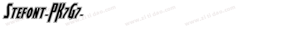 Stefont-PK7G7字体转换 Stefont-PK7G7字体转换