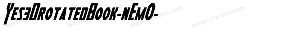 Yes3DrotatedBook-nEmO字体转换