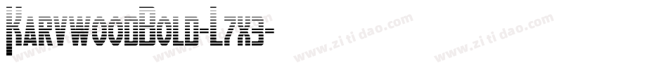KarvwoodBold-L7x3字体转换