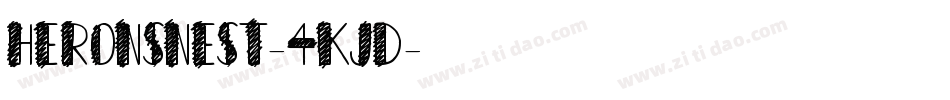 HeronsNest-4KjD字体转换