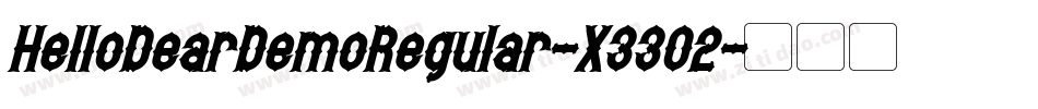 HelloDearDemoRegular-X33O2字体转换