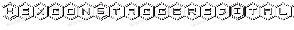 HexgonStaggeredItalic-Ewje字体转换