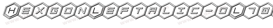 HexgonLeftalic-oL70字体转换