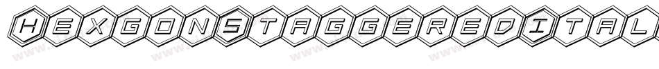 HexgonStaggeredItalic-Ewje字体转换