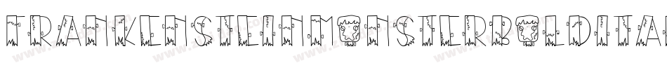 FrankensteinMonsterBoldItalic-3Byz字体转换