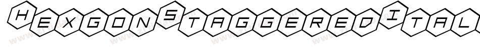 HexgonStaggeredItalic-Ewje字体转换