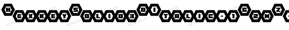 HexkeySolid3DItalic-1G2wZ字体转换