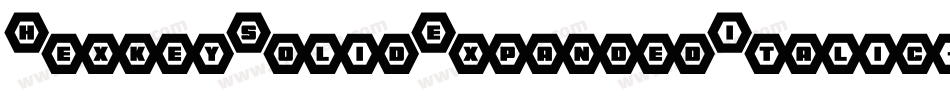 HexkeySolidExpandedItalic-jERGO字体转换