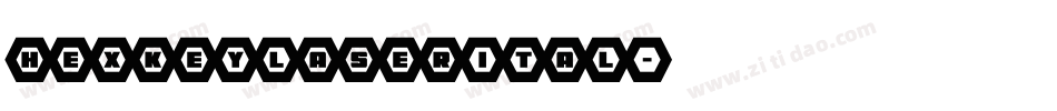 hexkeylaserital字体转换