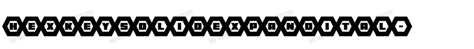 hexkeysolidexpandital字体转换