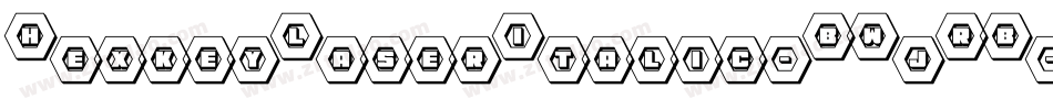 HexkeyLaserItalic-BWjRB字体转换
