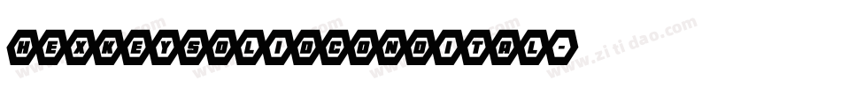 hexkeysolidcondital字体转换