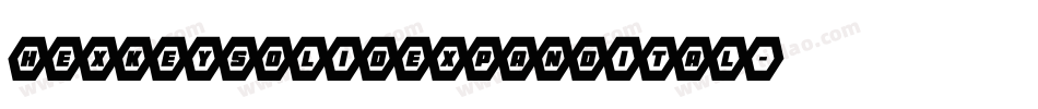 hexkeysolidexpandital字体转换