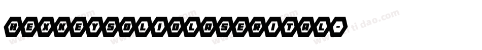 hexkeysolidlaserital字体转换