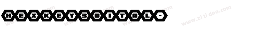 hexkey3dital字体转换