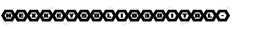 hexkeysolid3dital字体转换