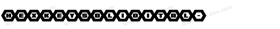 hexkeysolidital字体转换