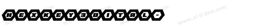 hexkey3dital字体转换
