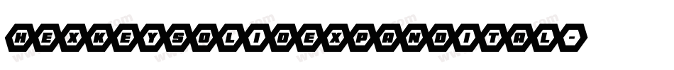 hexkeysolidexpandital字体转换