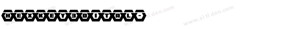 hexkey3dital字体转换