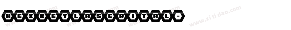hexkeylaserital字体转换