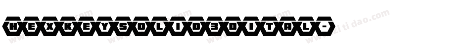 hexkeysolid3dital字体转换