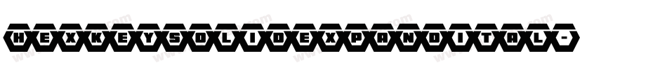 hexkeysolidexpandital字体转换