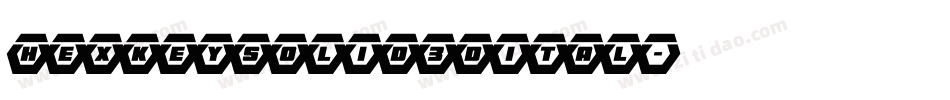 hexkeysolid3dital字体转换