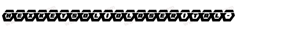 hexkeysolidlaserital字体转换