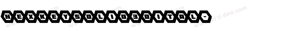 hexkeysolid3dital字体转换