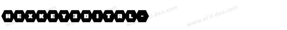 hexkey3dital字体转换